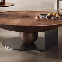 Italian light luxury round flying saucer coffee table, minimalist storage, modern small apartment living room for home use