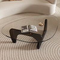 Light luxury glass coffee table modern simple small apartment living room use
