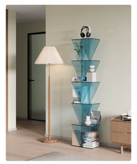Modern Acrylic Corner Bookshelf