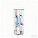 Transparent Freestanding Bookshelf