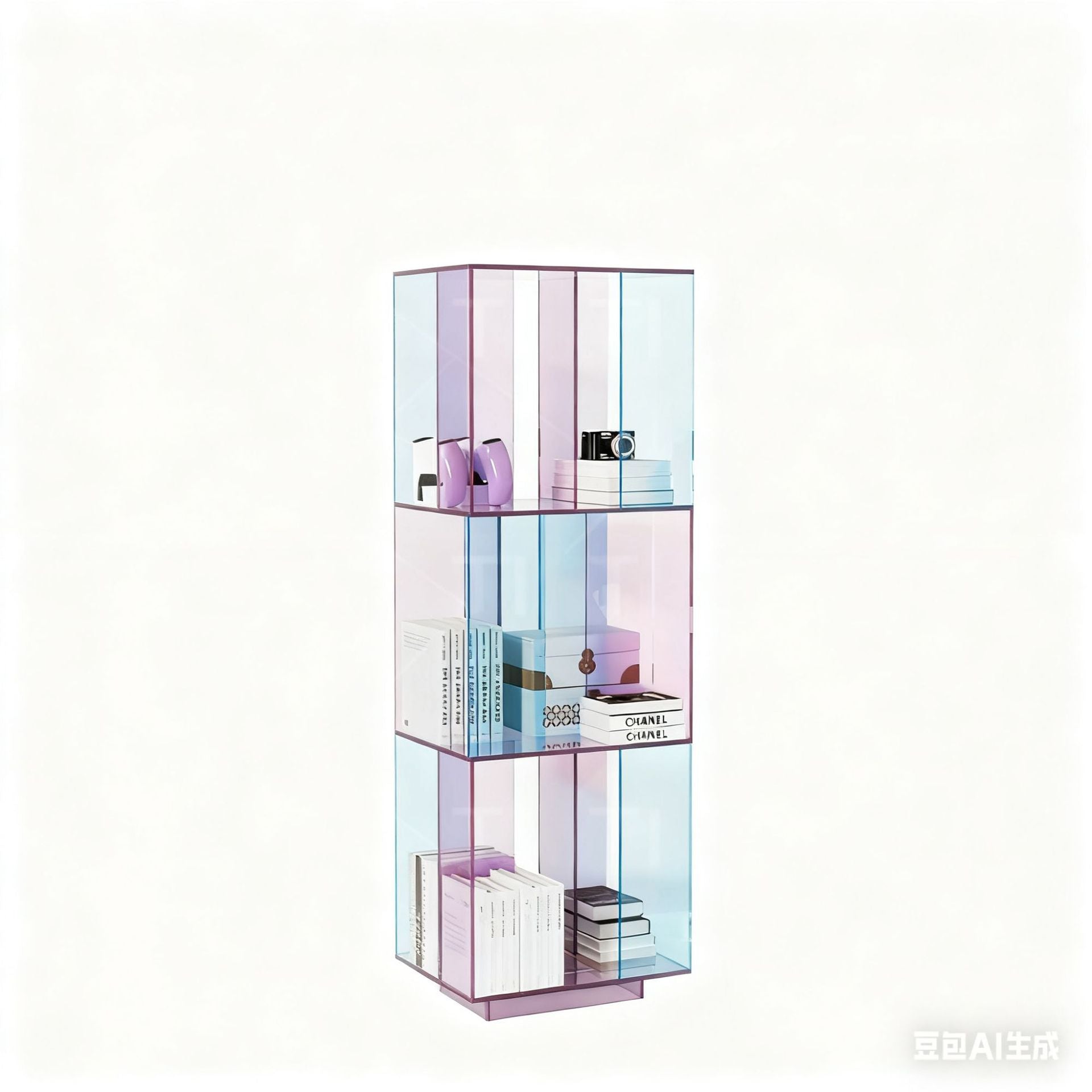 Transparent Freestanding Bookshelf