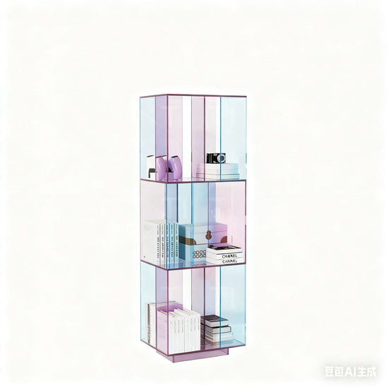 Transparent Freestanding Bookshelf