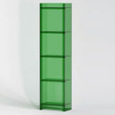Light luxury solid wood small bookshelf floor-to-ceiling narrow cabinet balcony living room storage and use