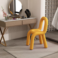 Ins wind creative makeup chair lamb wool design bedroom dressing dining room use