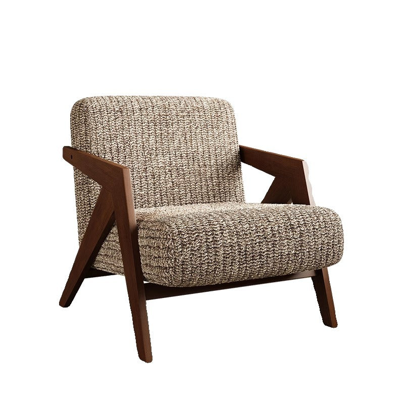 French antique single sofa chair solid wood design living room balcony casual use