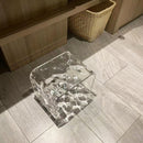 Modern Acrylic Stool Waterproof for Small Space Bathroom