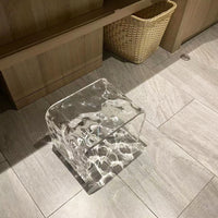 Modern Acrylic Stool Waterproof for Small Space Bathroom