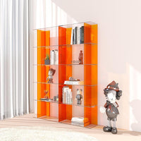 Nordic Creative Bookshelf Acrylic Shelf Floor to Wall Simple Display Shelf Storage Living Room Multi-layer Display Shelf