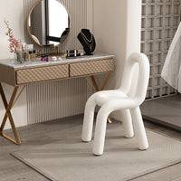 Ins wind creative makeup chair lamb wool design bedroom dressing dining room use