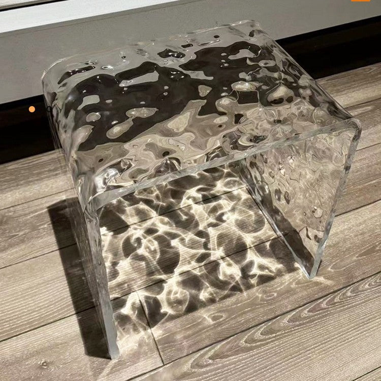 Modern Acrylic Stool Waterproof for Small Space Bathroom