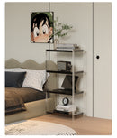 Narrow Solid Wood Storage Shelf for Home & Balcony
