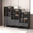 Chinese modern dining side wine cabinet glass locker living room dining room storage use