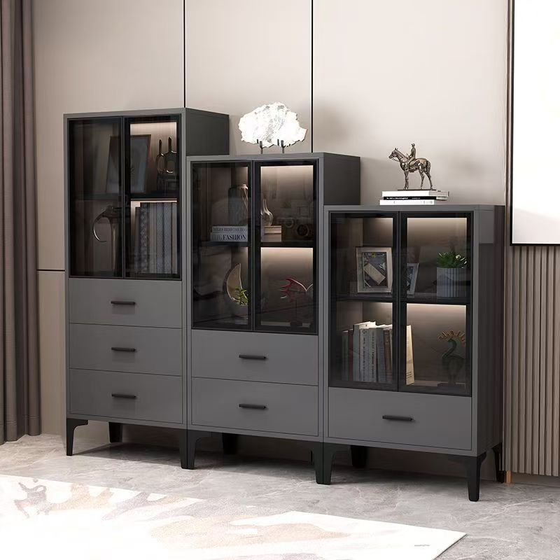 Chinese modern dining side wine cabinet glass locker living room dining room storage use