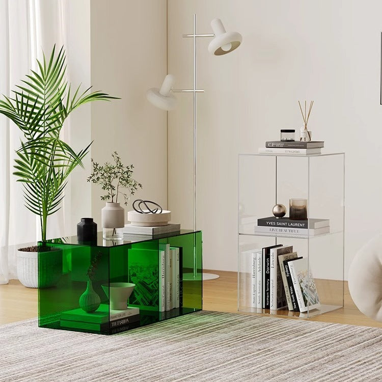 Acrylic shelf floor-to-ceiling storage living room multi-layer two-layer storage cabinet small entrance desktop display rack box