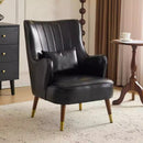 Light luxury single sofa chair oil wax skin comfortable leisure living room bedroom use