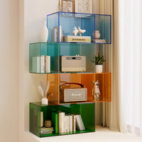 Modern Acrylic & Wood Window Bookshelf