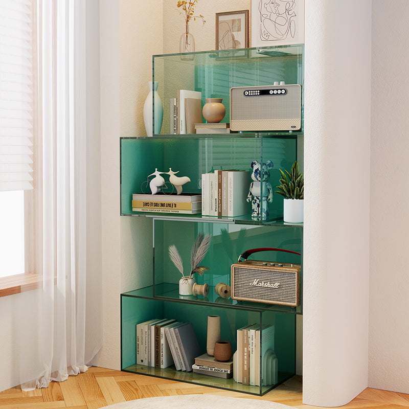 Transparent Acrylic Multi-Tier Bookshelf