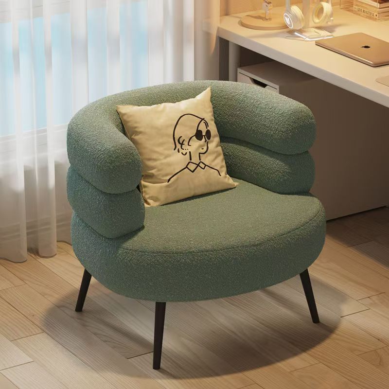 Light luxury style single lazy sofa chair lambswool design living room balcony for leisure use