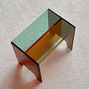 Light luxury acrylic shoe changing stool transparent low stool entrance living room dressing use