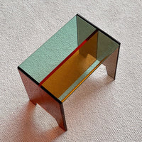 Light luxury acrylic shoe changing stool transparent low stool entrance living room dressing use