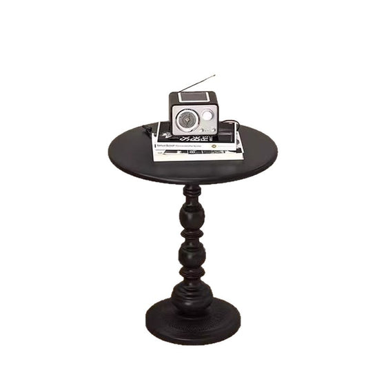 Retro style small round coffee table wrought iron side table living room balcony bedside use