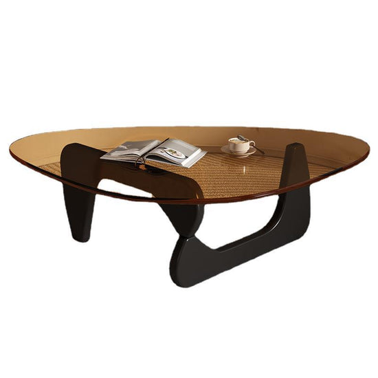 Light luxury glass coffee table modern simple small apartment living room use