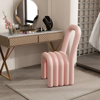 Ins wind creative makeup chair lamb wool design bedroom dressing dining room use