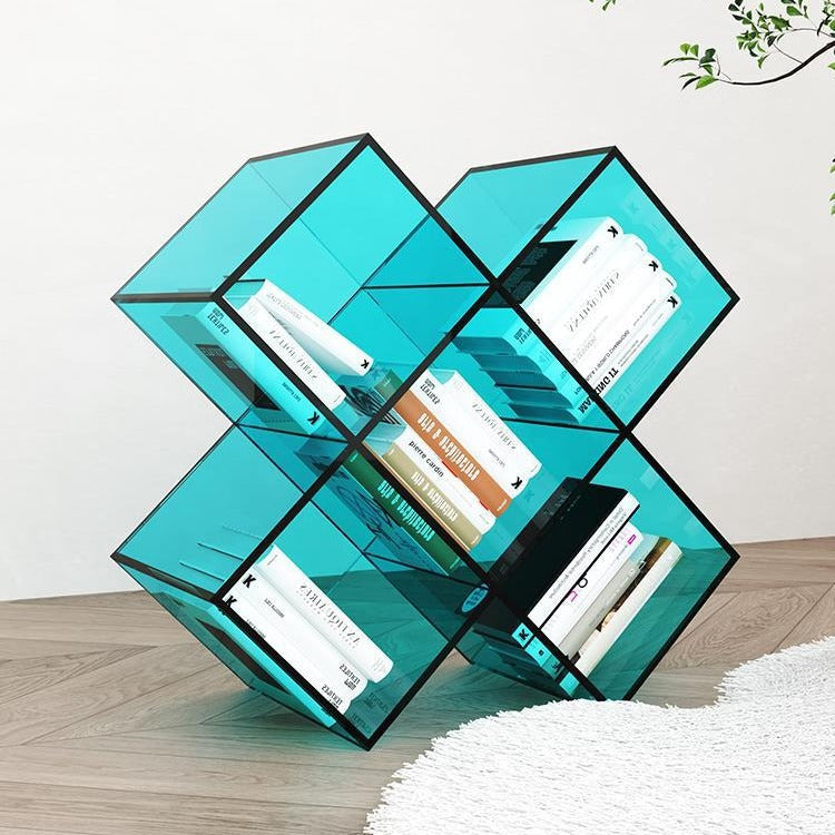 Light luxury acrylic book magazine storage rack desktop living room use