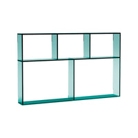Narrow Wooden Sofa Storage Shelf with Acrylic Top