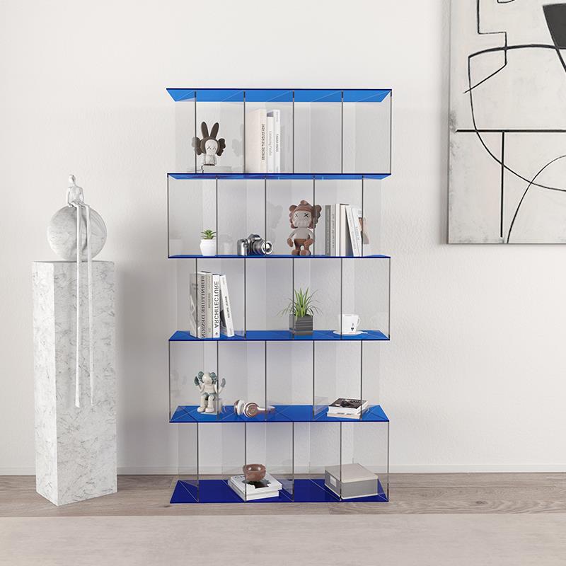 acrylic and solid wood display shelf