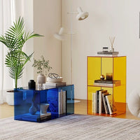 Acrylic shelf floor-to-ceiling storage living room multi-layer two-layer storage cabinet small entrance desktop display rack box