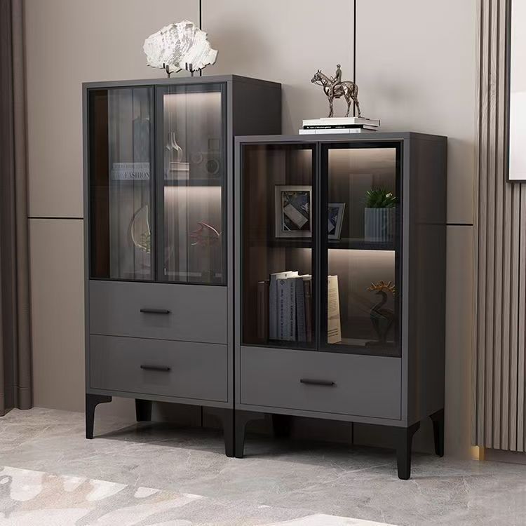 Chinese modern dining side wine cabinet glass locker living room dining room storage use