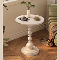 Retro style small round coffee table wrought iron side table living room balcony bedside use