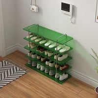Narrow Luxury Wooden & Steel Shoe Rack