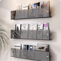 Modern Wall-Mounted Acrylic Magazine Rack