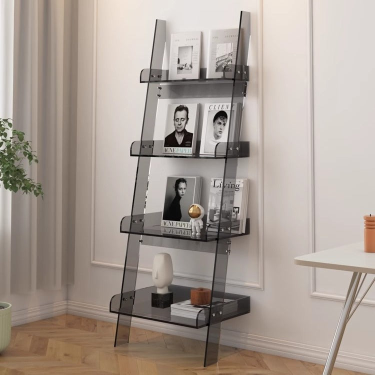 Luxury Acrylic Floor-Standing Magazine Shelf