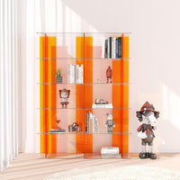 Nordic Creative Bookshelf Acrylic Shelf Floor to Wall Simple Display Shelf Storage Living Room Multi-layer Display Shelf