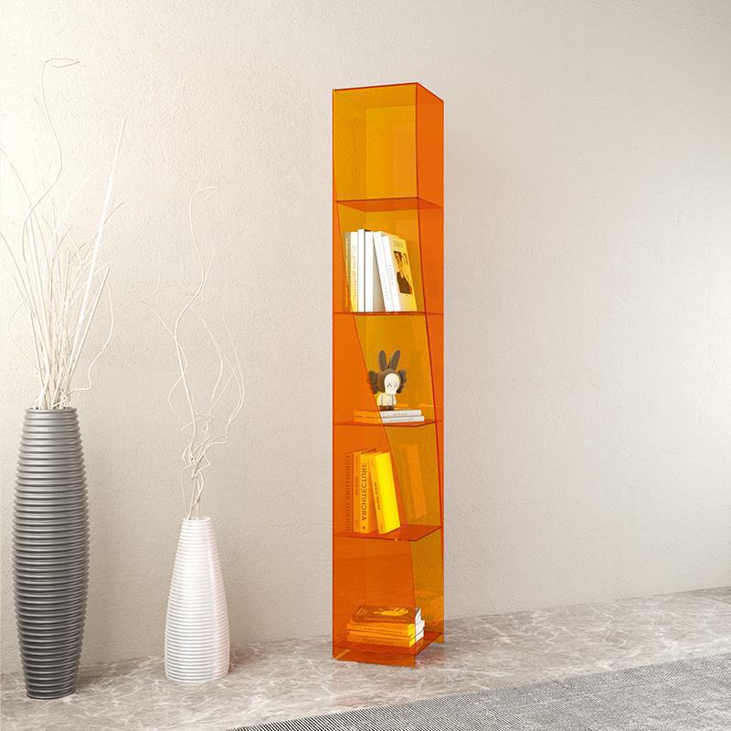Transparent Acrylic Multi-Tier Bookshelf