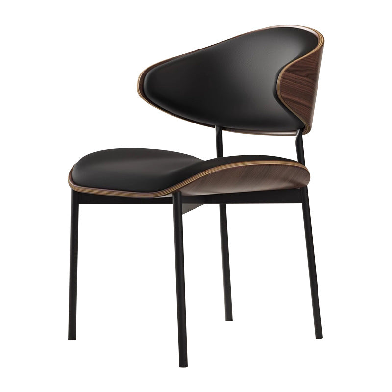 Light luxury Italian dining chair solid wood designer restaurant hotel reception negotiation use