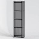 Light luxury solid wood small bookshelf floor-to-ceiling narrow cabinet balcony living room storage and use