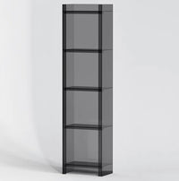 Light luxury solid wood small bookshelf floor-to-ceiling narrow cabinet balcony living room storage and use