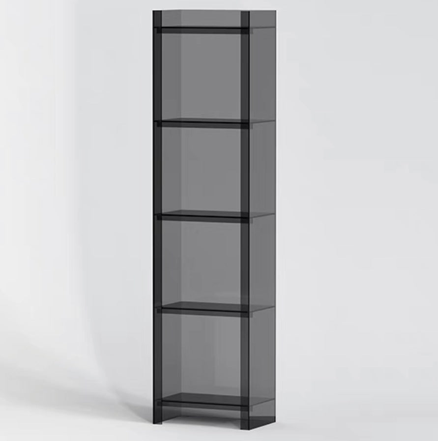 Light luxury solid wood small bookshelf floor-to-ceiling narrow cabinet balcony living room storage and use