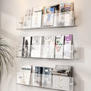 Simple wind wall hanging file rack acrylic bookshelf magazine storage office home use