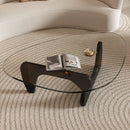 Light luxury glass coffee table modern simple small apartment living room use