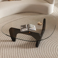 Light luxury glass coffee table modern simple small apartment living room use