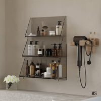luxury acrylic wall-mounted bathroom shelf