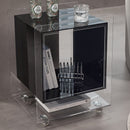 Postmodern light luxury bedside cabinet transparent installation-free bedroom storage use
