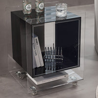 Postmodern light luxury bedside cabinet transparent installation-free bedroom storage use