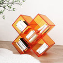 Light luxury acrylic book magazine storage rack desktop living room use