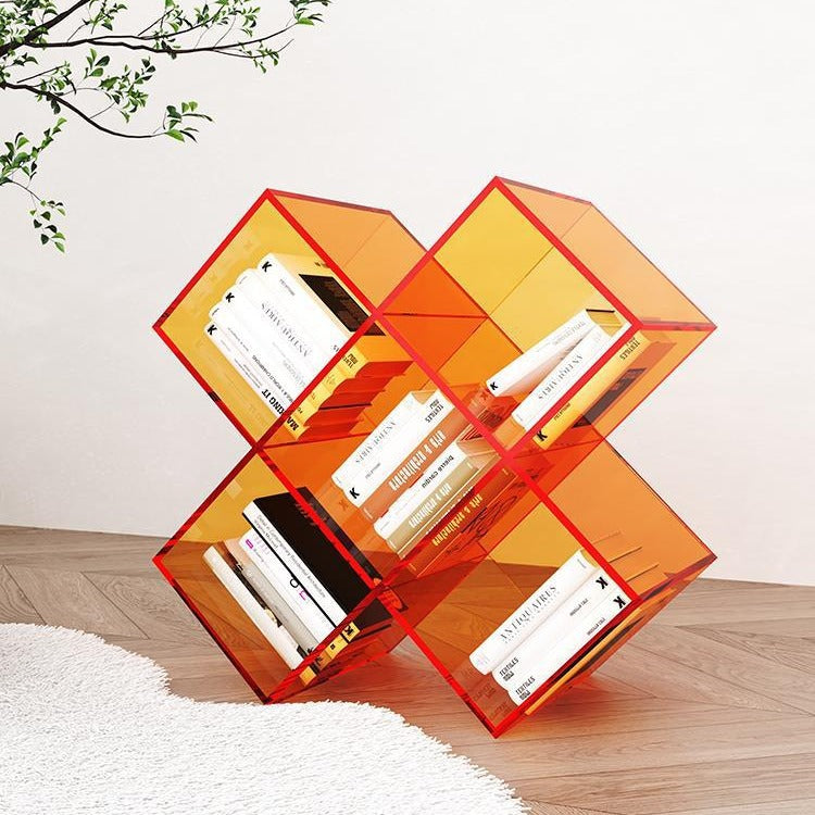 Light luxury acrylic book magazine storage rack desktop living room use